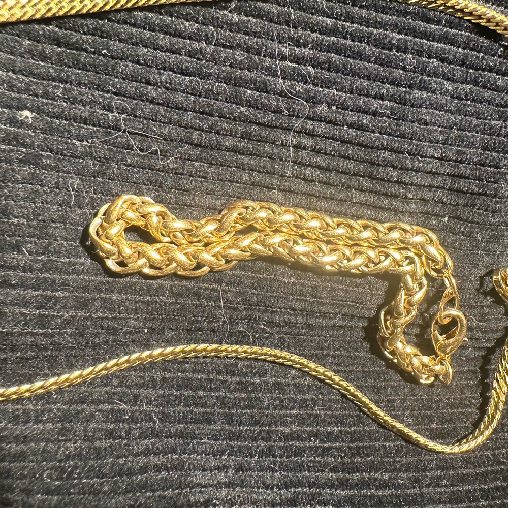 Fashion Jewelry Gold-Tone Braided & Rope Chain Set